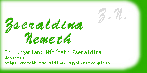 zseraldina nemeth business card